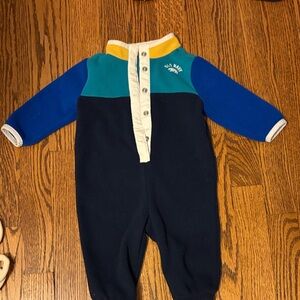 Blue and Green Old Navy Fleece Kids One Piece
